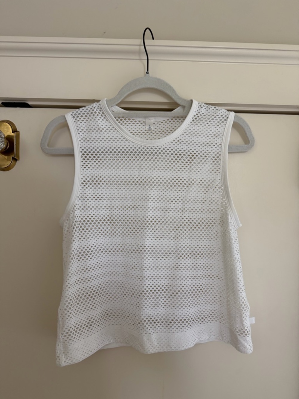 lululemon athletica White Mesh Tank Top